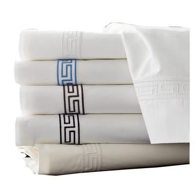 China Nondisposable Sheet Set Bedding Collection White Sheets Embroidered Bedding for sale