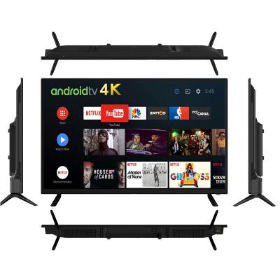 China televisão 4K smart tv 32 43 50 55 65 polegadas sem quadro android led tv à venda