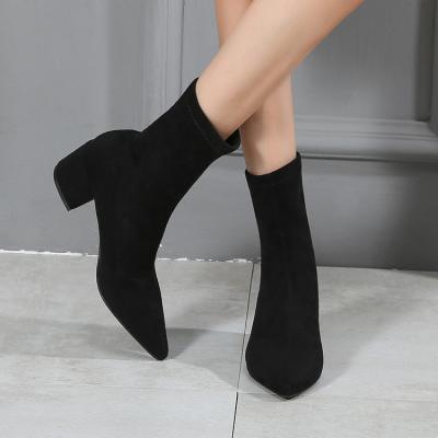 China New Arrival Autumn Winter Ankle Shoes Boots Hot Selling High Quality Heels Breathable For Ladies for sale