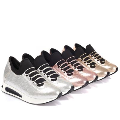 China China Breathable Wholesale Ladies Travel Casual Shoes Walking Shoes Gold Glitter Women Outdoor Sneakers for sale