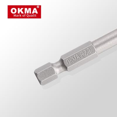 China NKD(Japan)/S2(Taiwan) OKMA S2 Pozidriv Material Drill Bit Grinding PZ1 Screwdriver Bits High Quality Magnetic Bit With 25mm for sale