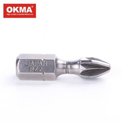 China S2/Janpan NKD NKD material pozidriv impact screwdriver bit for pozidriv screws inserts driver bit PZ2 for sale