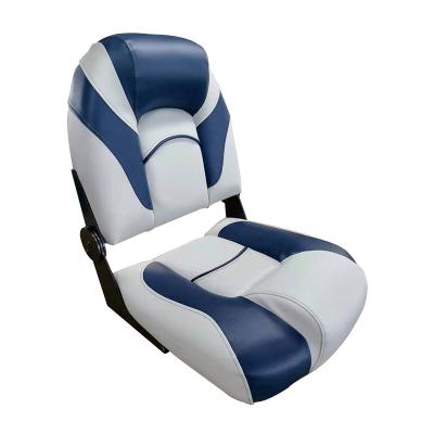 China Allshine Marine Deluxe High Back Fold-Down Waterproof Comfy Cushion Folding Boat Helm Seat Padded Sofa for sale