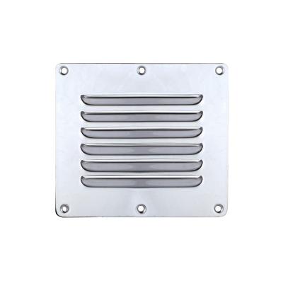 China Hot Sale 316 Stainless Steel Louvered Duct Vent Grill Wall Rectangular Stamped Ventilation For Factory for sale