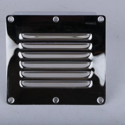 China Louvered External Duct Air Conditioning Square Metal Metal Stainless Steel Louver Duct for sale