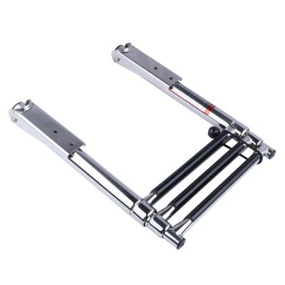 China 2021 Hot Sale Marine Yacht Swimming Pool/3 Step Stainless Steel Folding Ladder Telescoping Ladder Manufacturer for sale