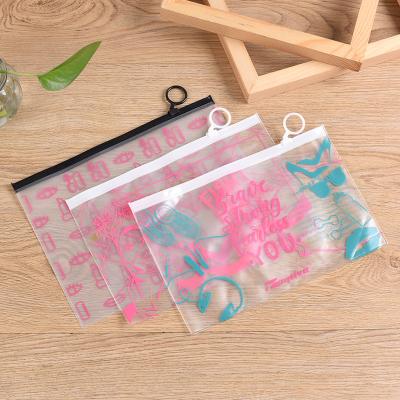 China Recyclable High Quality Custom Zipper Lock Bag Wholesale PVC Plastic Bag For Clothes Thick Zipper Bag for sale