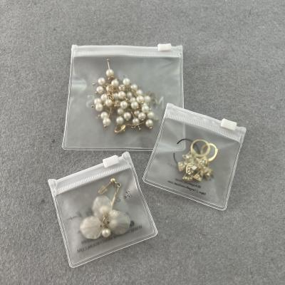 China Custom Recyclable Biodegradable Jewelry Packaging Bag, PVC Clear Mini Zipper Pouch Jewelry /Necklace Zipper Bag for sale