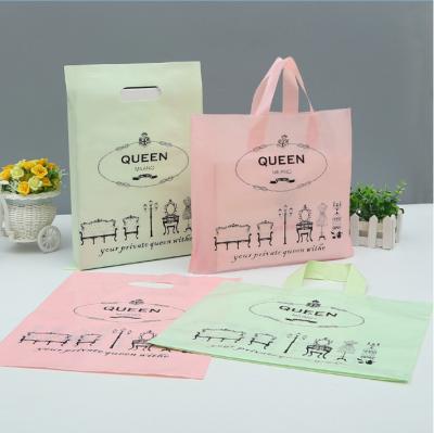 China factory custom plastic bags header recyclable plastic bag with logo printing plastic bag with handle for sale