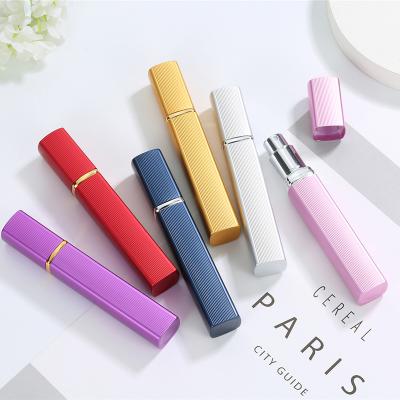 China 2022 Travel Cosmetic High Quality Gold Perfume Atomizer Portable Mini Aluminum Refillable Bottle 12ml for sale