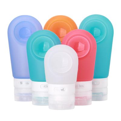 China Personal Care Travel Portable Refillable Squeeze Bottles Shampoo Hand Wash Lotion Silicone Tube Squeeze Bottles With Flip Cap for sale