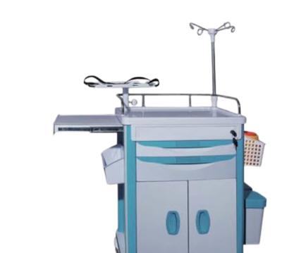 China Metal New Product 4 Silent Medical Castors Abs Top Board Cart For Laboratory Clinical Trolley for sale