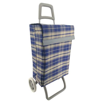 China Hot Sale Morocco Folding Trolley Shopping Bag With 2 Wheels for sale