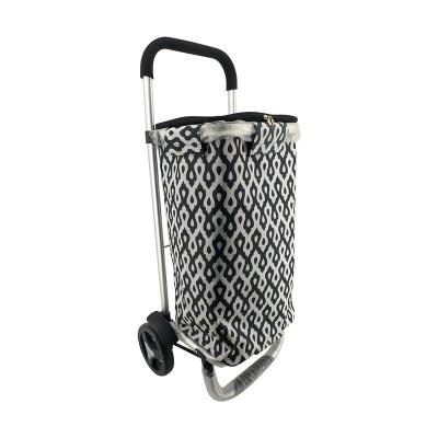 China Handled Popular Aluminum Vegetable Shopping Cart Bag With Cooler Bag And Damper for sale