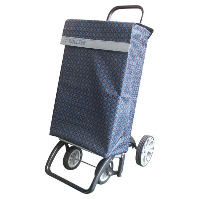 China Folding 4 Wheels Folding Shopping Cart With Portable Frame for sale