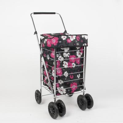 China 6 Wheel Collapsible Folding Shopping Cart for sale