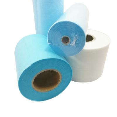 China Waterproof Breathable Blue And White Color SSMMS/SMMS/SMS Non Woven Fabric For Medical Use for sale