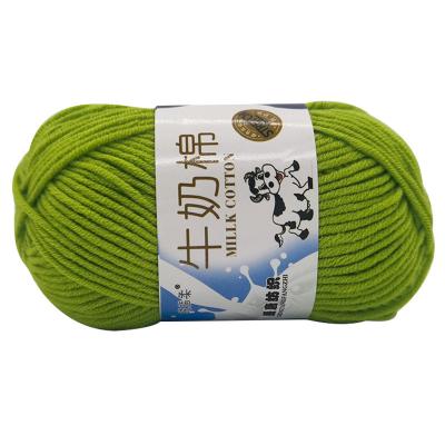 China Anti-Static Fast Delivery Multicolor 4ply 50g Milk Cotton Soft Thick Fancy Knitting Acrylic Blended Yarn For Crocheting for sale