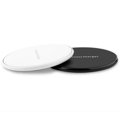 China Hot Selling Super Slim Super Thin Mobile Phone Amazon QI Wireless Charger For Samsung For iPhone 10W Fast Wireless Charger for sale