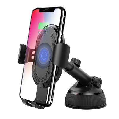 China Mobile Phone Universally Compatible With Smartphones 10W QI Fast Charger Car Phone Mount Wireless Charger for sale