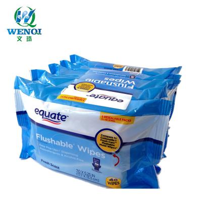 China Cleaning 5 in 1 Value Pack Hypoallergenic Alcohol Free Flushable Wet Wipes for sale