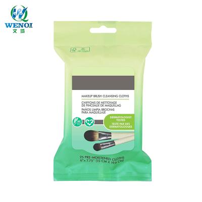 China PH Neutral Alcohol Free Swatch Free Makeup Brush Wipes With Cleaning for sale