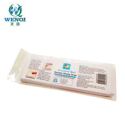 China 100pcs Body Hair Removal Bleach or Non-Bleach Cotton Hair Removal Chiffon Wax Strip for sale