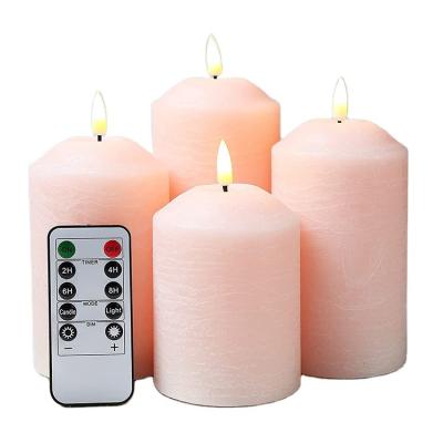 China Modern Wholesale Real Wax Wedding Decorations LED Odorless Candle With Remote Control Timing for sale