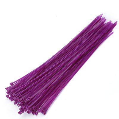 China Eco-friendly Violet Cable Ties Nylon Purple Plastic Zip Tie UL Approved Cable Wire Ties for sale