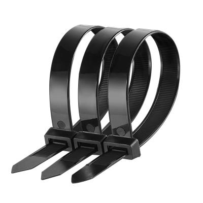 China Black Nylon Plastic Cable Tie Clips 500mm Cable Ties 8inch PA66 Cable Ties for sale