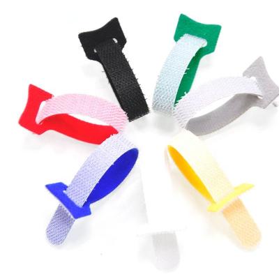 China Bundling Wires Wholesale Reusable Tying Cable Ties , Nylon Colorful Hook Loop Magic Zip Ties Tape Cable Tie for sale