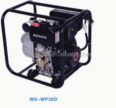 China 178F cryogenic single-cylinder 4stroke engine 3inch water diesel gasoline price WX-WP30D for sale