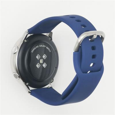 China Samsung/Huawei watch ear 20mm/22mm raw solid color marine silicone strap for sale