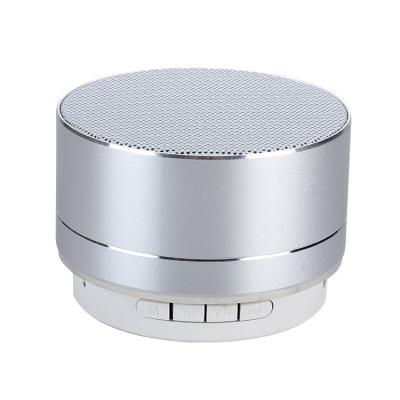 China Cheap Wireless Mini Mini A10 Metal Stereo Music Small Round Speaker Column Aluminum Alloy Speaker Factory for sale