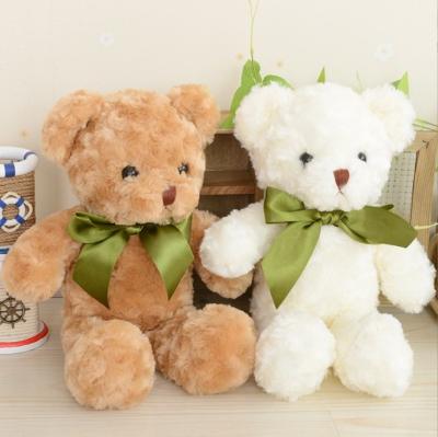 China Wholesale 30cm Cute Animal Cute Stuffed Animal Dolls With Bow Ties Soft Stuffed Animal Toys Doll Teddy Bears for sale