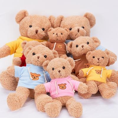 China Wholesale 30cm Cute Animal Cute Stuffed Animal Plush Toys Soft Doll Stuffed Plush Toys Teddy Bears With Hoodie for sale