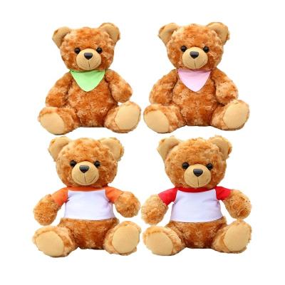 China Low MOQ Cute Animal Doll Customized LOGO Cute Stuffed Animals Soft Plush Toys Doll Stuffed Toys Custom Plush Teddy Bears With T-Shirt for sale