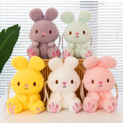 China Water Proof Kids Girl Friends Rabbit Backpack Plush Rabbit Gifts Stuffed Animal Shoulder Bag for sale