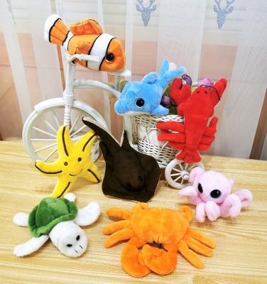 China Cartoon Animal Soft Ocean Animal Stuffed Toys Toys Octopus Dolphin Turtle Plush Fridge Magnet for sale