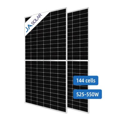 China SOLAR PANEL 525W 530W 535W 540W 545W 550W DOUBLE GLASS PERC HALF-CELL JA MODULE BLOCK 72D30 525-550/MB 188mmx188mm for sale