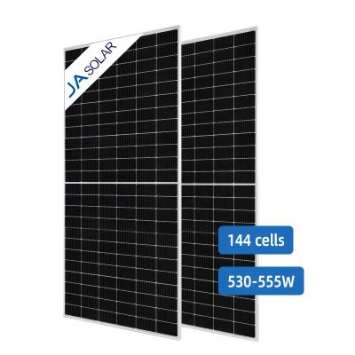 China SOLAR PANEL 530W 535W 540W 545W 550W 555W SINGLE GLASS JA MODULE JAM72S30 530-555/MR 188mmx188mm PERC for sale