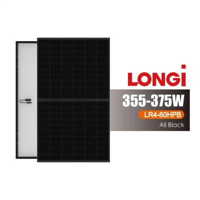 China Power plant LONGi solar panel perc 355W 360W 365W 370W 375W single glass solar panel 120cell for sale