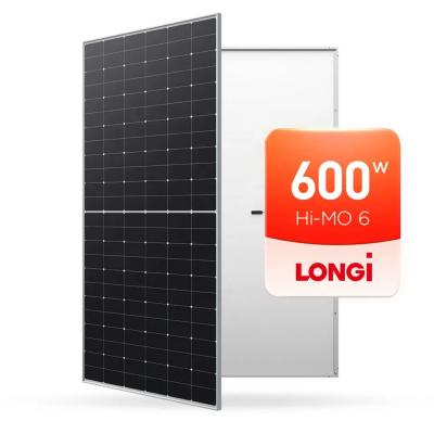 China Distribution market LONGi solar panel perc 585W 590W 595W 600W solar panel single glass solar panel for sale