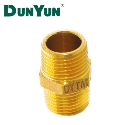 China Brass pipes; High Quality Brass Pipe System OEM 1/2-2 Inch Nipple Screw Coupling Fitting For Tubing for sale