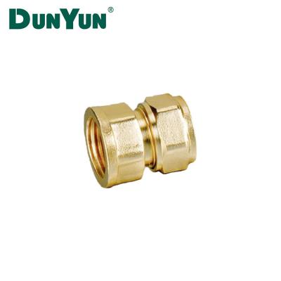 China Brass Brass Compression Lower Price Straight Tube Press Fittings for sale