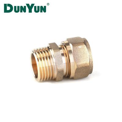 China PEX Pipe Quality Excellent Straight Through Brass Pex Pipe Fittings Union Connector for sale