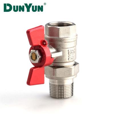 China General hot sale nickel plated brass compression ball valve for water pex pipe for sale