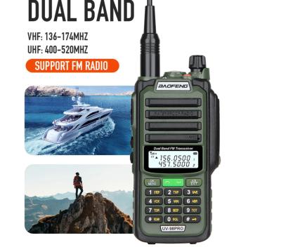 China Pro Baofeng UV-98 Walkie Talkie UHF VHF UHF Radio 10km Waterproof Two Band Dual Band Handheld 2200mAh Long Range 2200mAh for sale