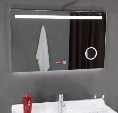 China Magnifying 3X 5X 7X Led Concave Makeup Mirror Etched Wall Mounted Bathroom Magnifying Mirror for sale