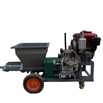 China Building material shops type new diesel cement and mortar sprayer machine for exterior wall, cement and mortar plastering spray gun for sale